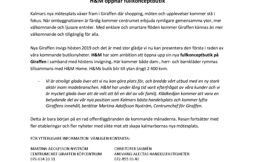 Pressmeddelande 2019