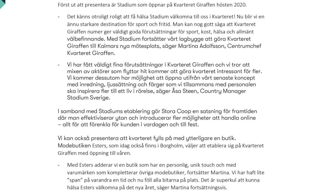 Pressmeddelande 2019-12-18